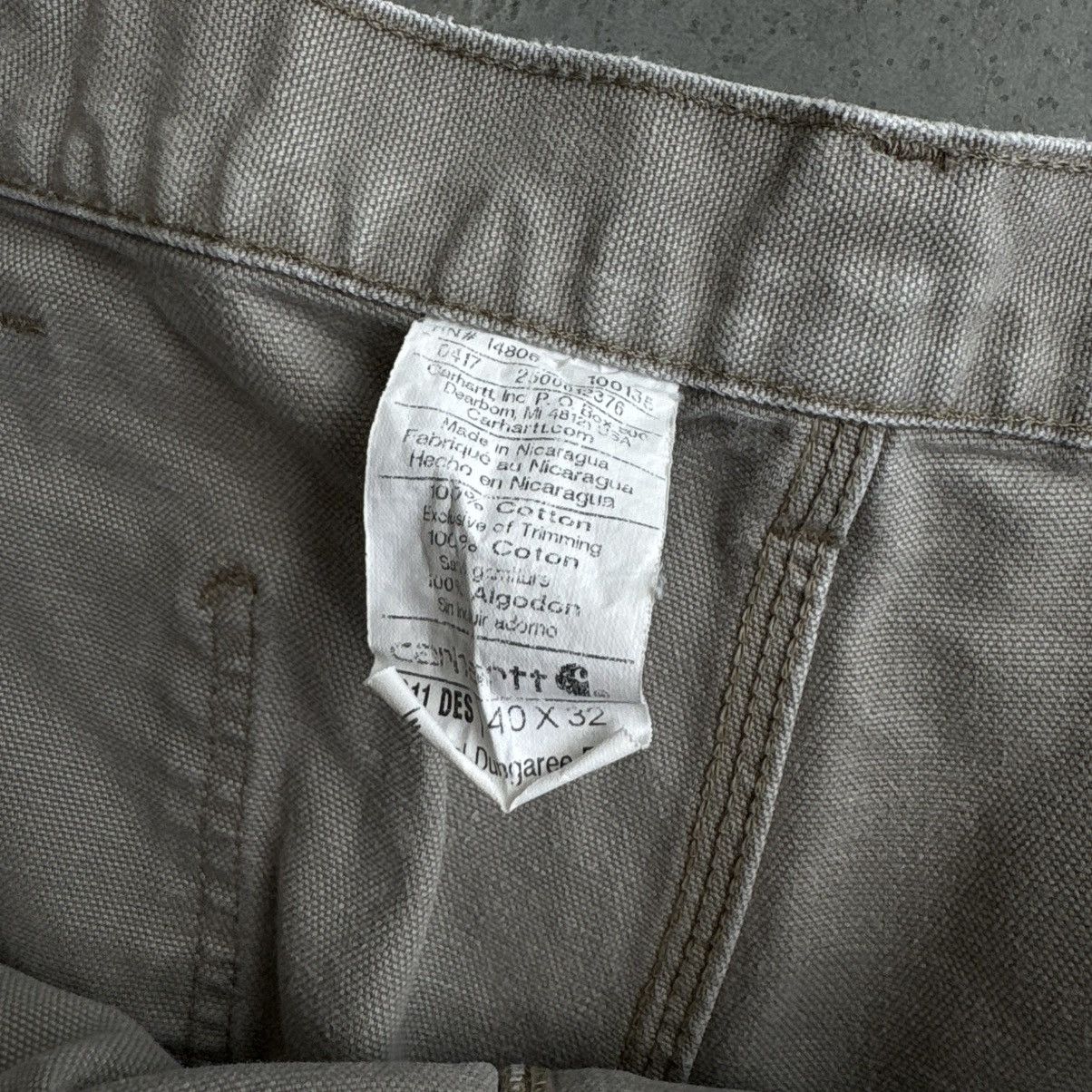 Carhartt × Vintage Vintage 40x30 Carhartt Carpenter Pants Beige Workwear Baggy Size US 40 / EU 56 - 6 Thumbnail