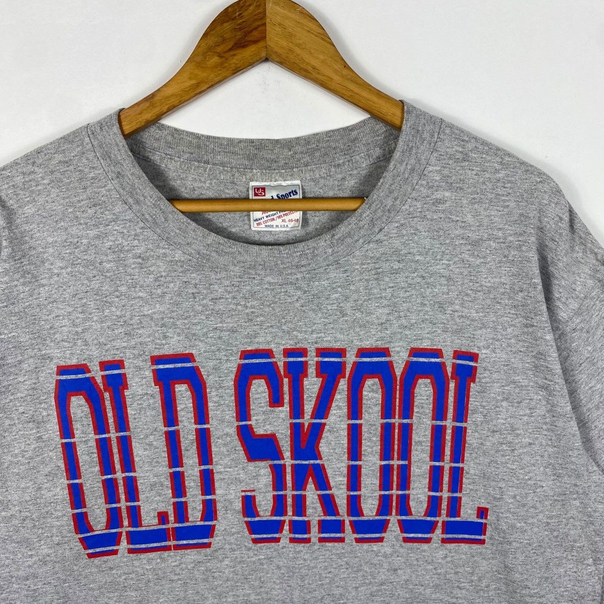Vintage Vintage 90s OLD SKOOL Graphic Tee Shirt Extra Large Size Size US XL / EU 56 / 4 - 2 Thumbnail
