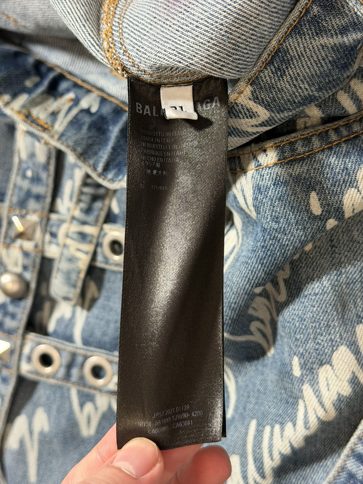 Balenciaga SS21 Balenciaga Script Raver Denim Size US 34 / EU 50 - 6 Thumbnail