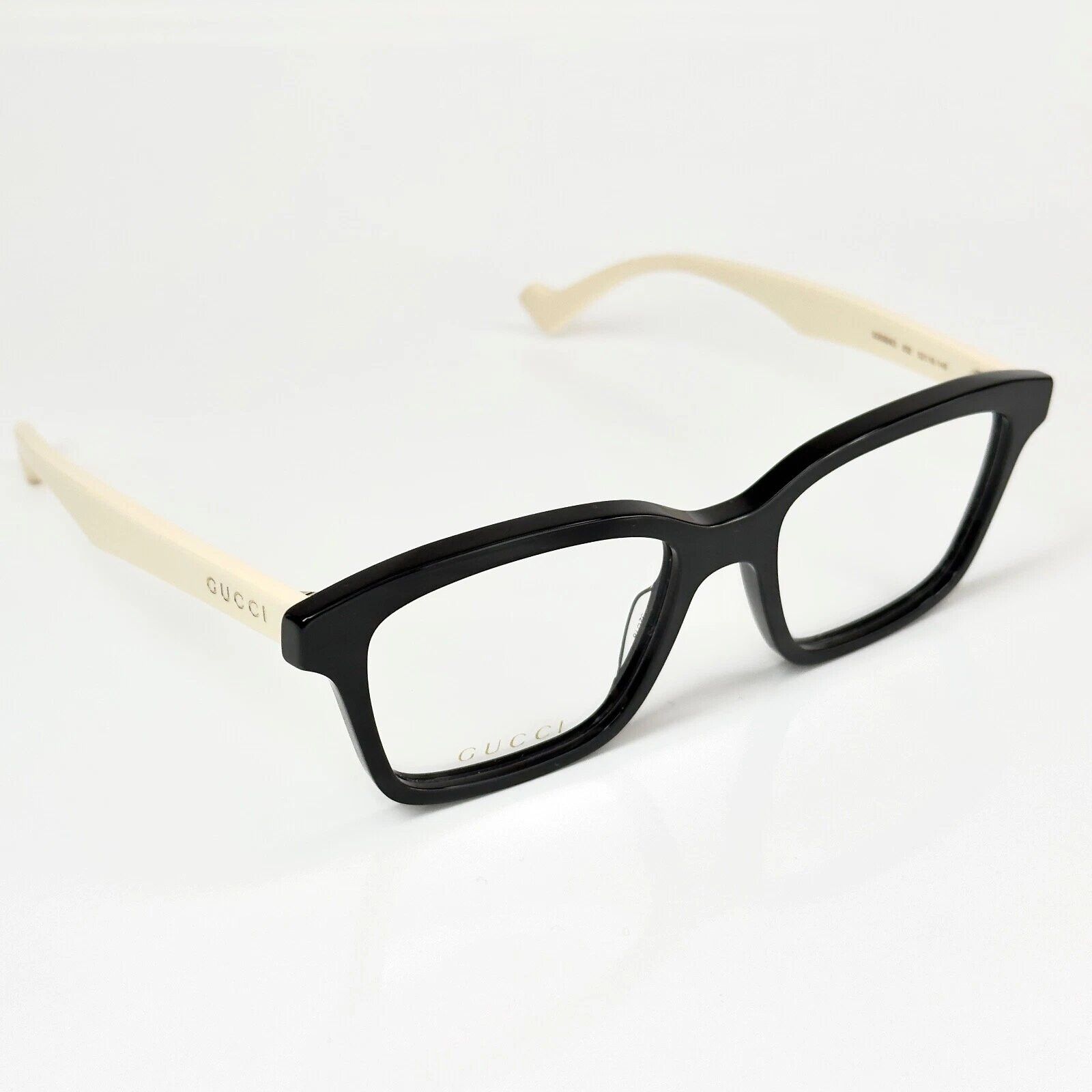 Gucci GUCCI GG0964O 0964 Black White Rectangular Eyeglasses 002 Size ONE SIZE - 9 Thumbnail
