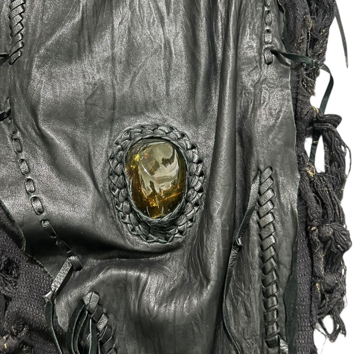 14th Addiction 14th addiction shearling leather amber scarf Size ONE SIZE - 3 Thumbnail