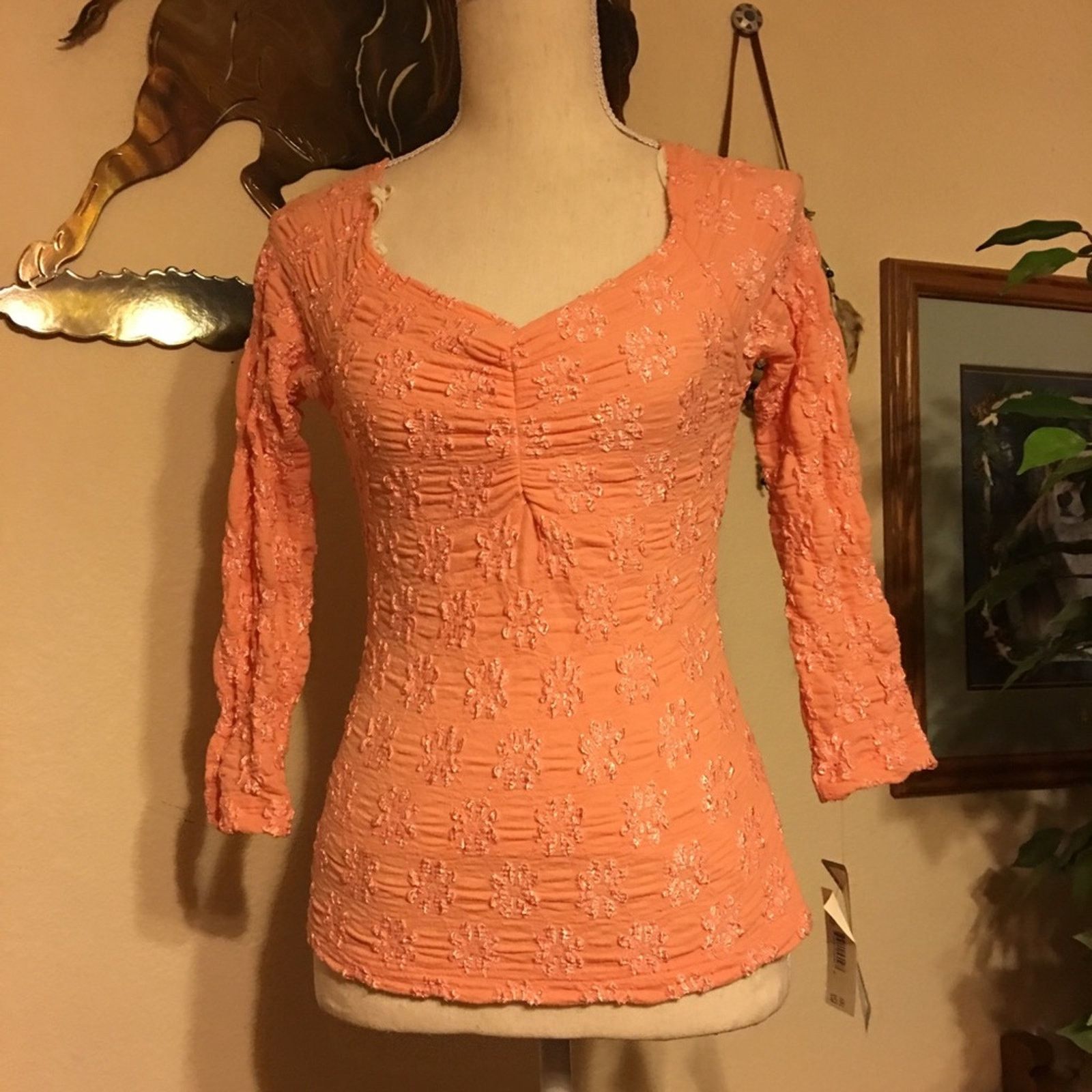 Other La Belle light pink stretch embroidered top NWT S Size S / US 4 / IT 40 - 1 Thumbnail