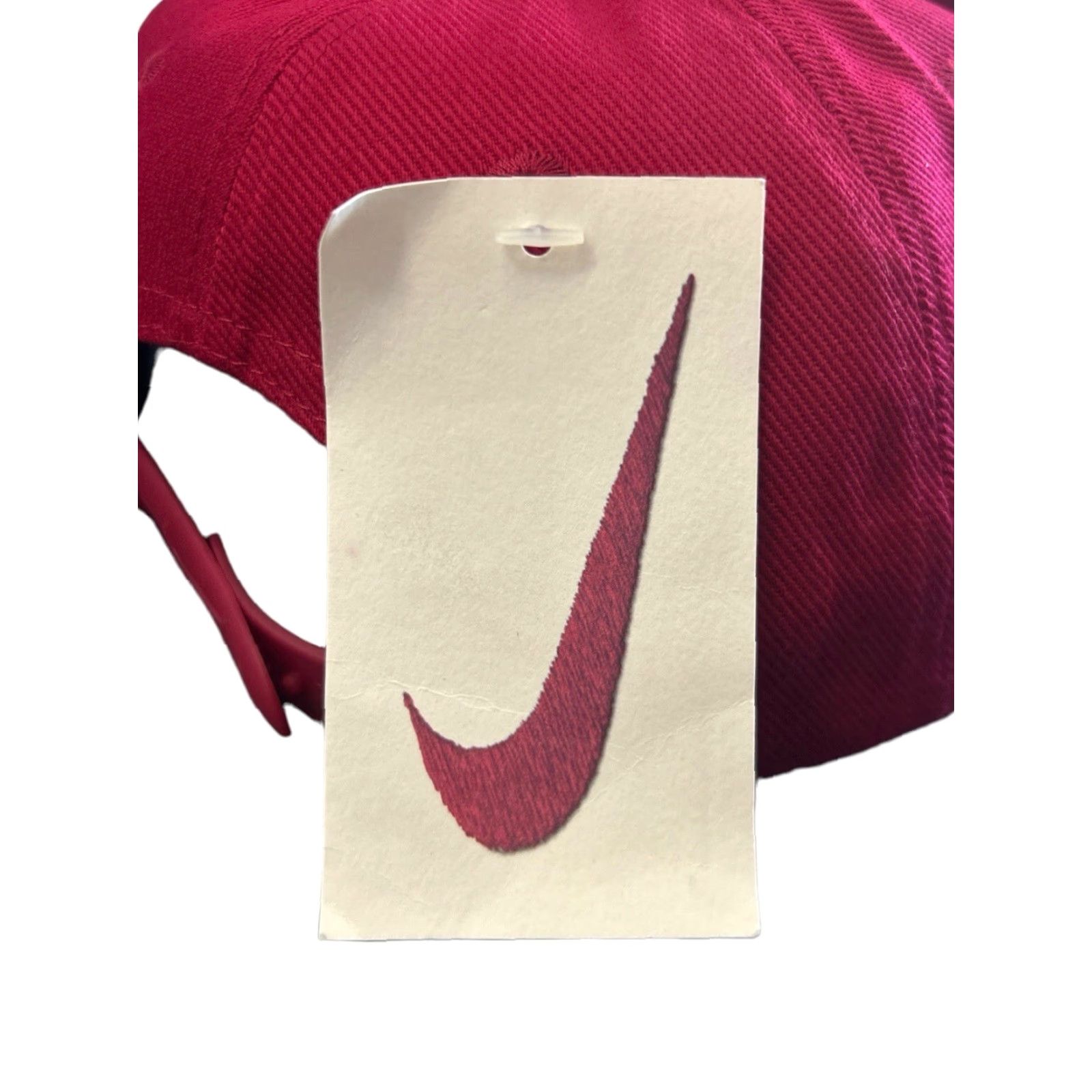 Nike VINTAGE Nike Hat Snapback Canvas Red 90s NWT Deadstock OSFA Men One Size White Tag Cap Fans Mens Size ONE SIZE - 2 Thumbnail