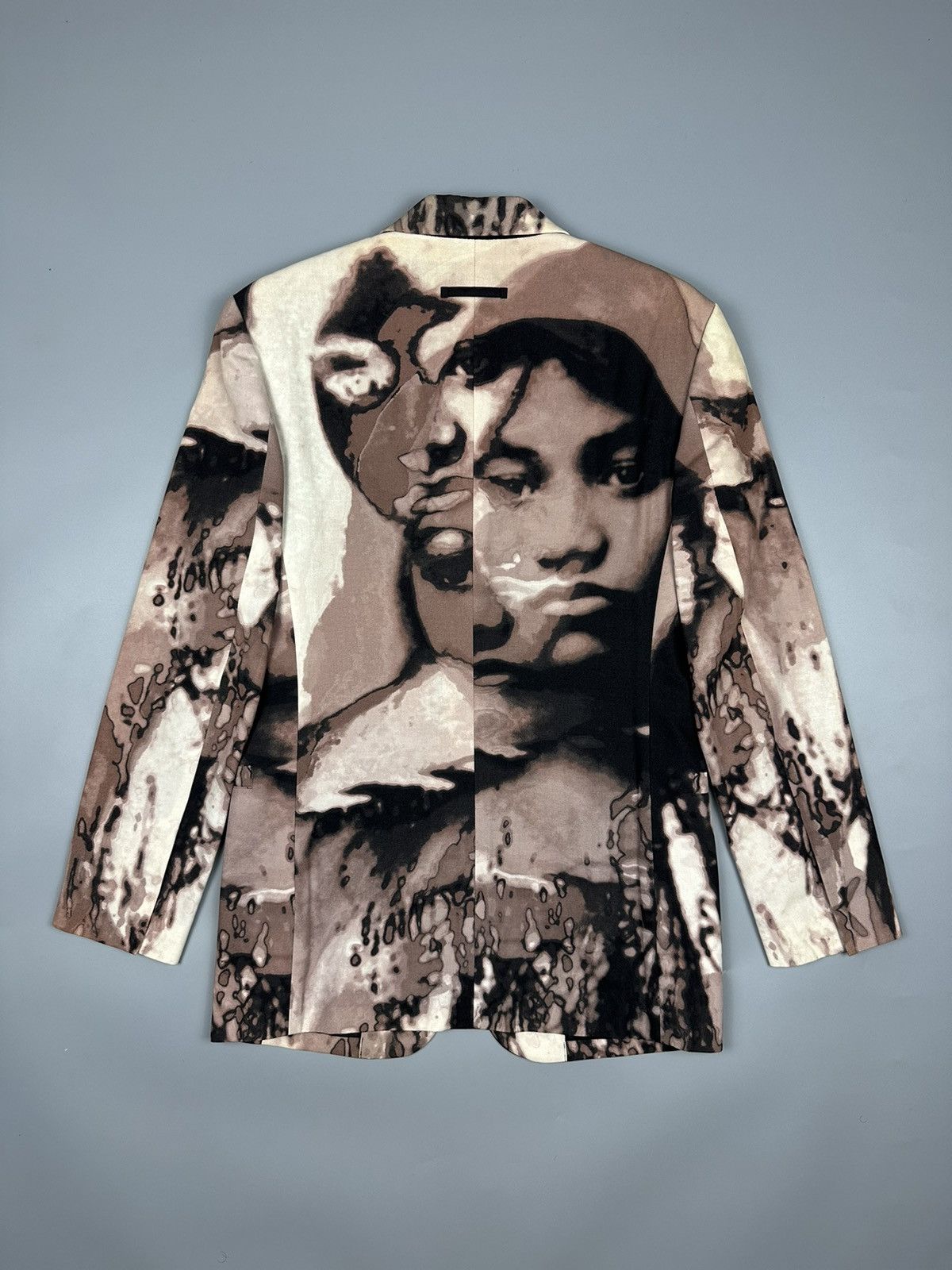 Jean Paul Gaultier 🔥Rare Sick🔥Jean Paul Gaultier Homme Face Graphic Blazer Size 48R - 2 Thumbnail