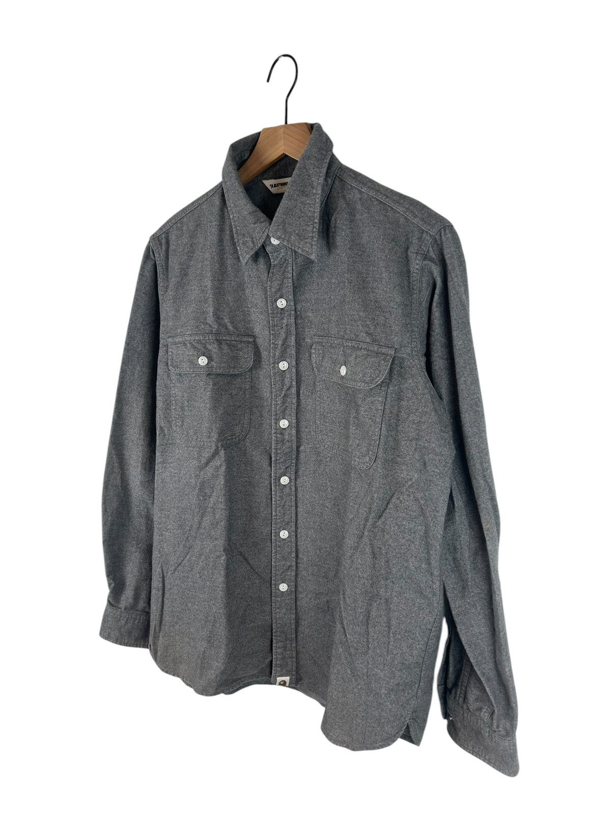 Bape Bape Wool Button Up Shirt Size US L / EU 52-54 / 3 - 2 Thumbnail