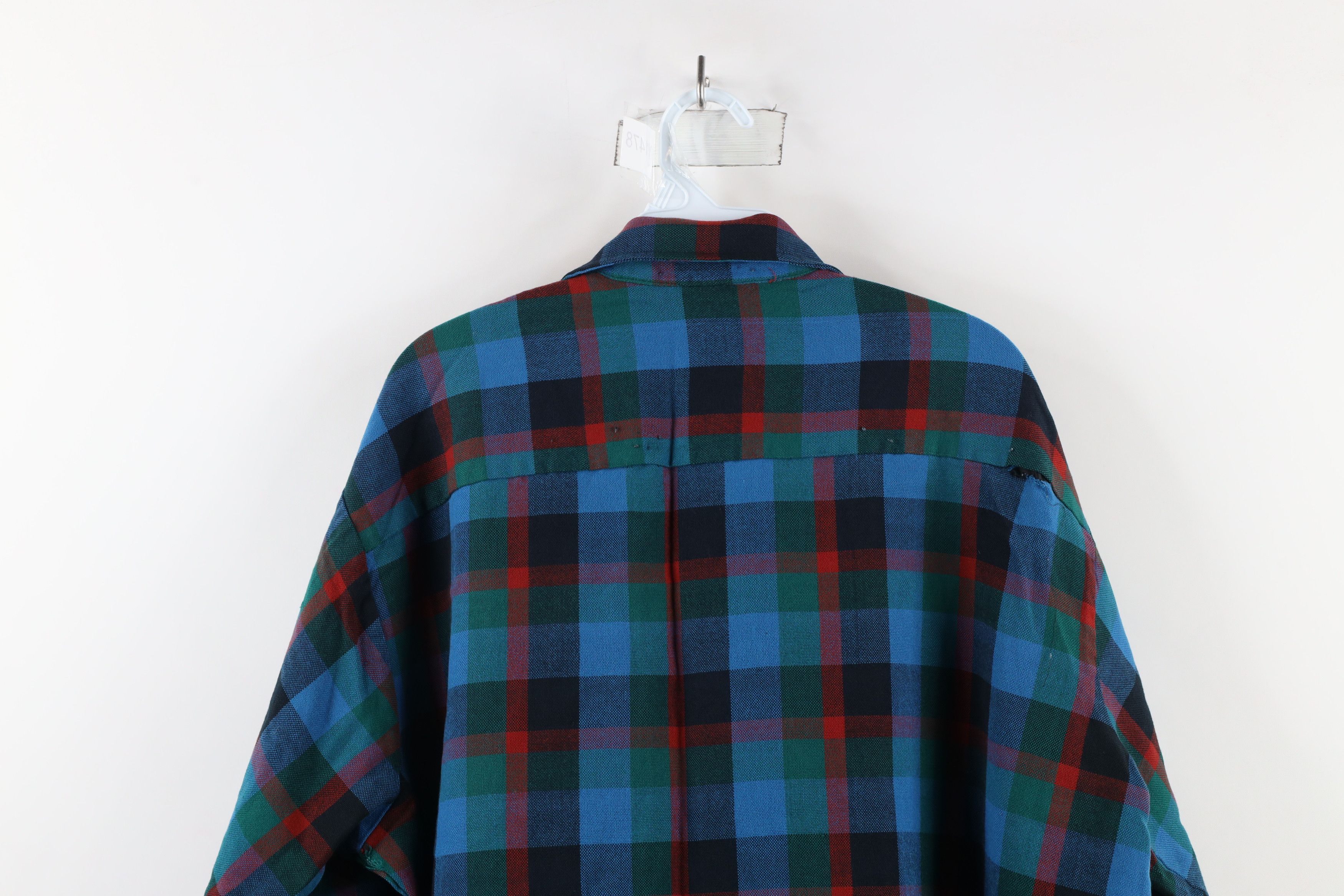 Vintage Vintage 90s Streetwear Collared Button Shirt Rainbow Plaid Size US XL / EU 56 / 4 - 16 Thumbnail