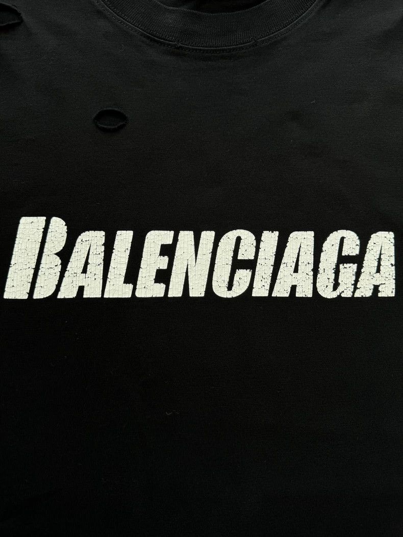 Balenciaga Balenciaga Black big destruction short sleeve Size US XS / EU 42 / 0 - 3 Thumbnail