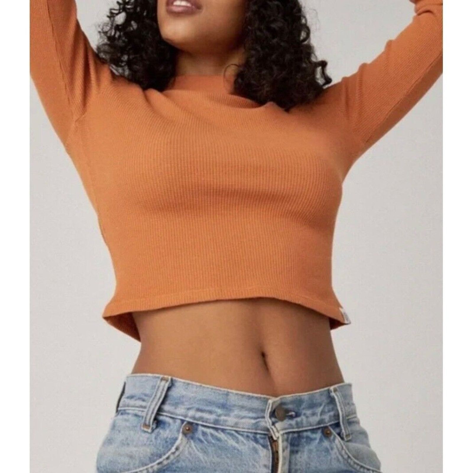 Daydreamer Daydreamer Thermal Crop Womens Large NWT Mock Orange Size L / US 10 / IT 46 - 1 Thumbnail