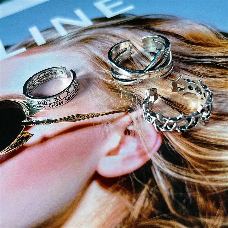Jewelry New Design Jewelry Rings Open Size Chrome Ring (Size 7-13) Size ONE SIZE - 3 Thumbnail