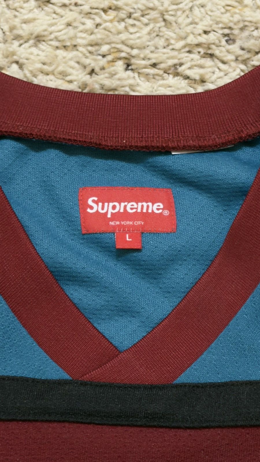 Supreme Supreme Demon Hockey Jersey - Cardinal - FW21 - DS no tags Size US L / EU 52-54 / 3 - 4 Thumbnail