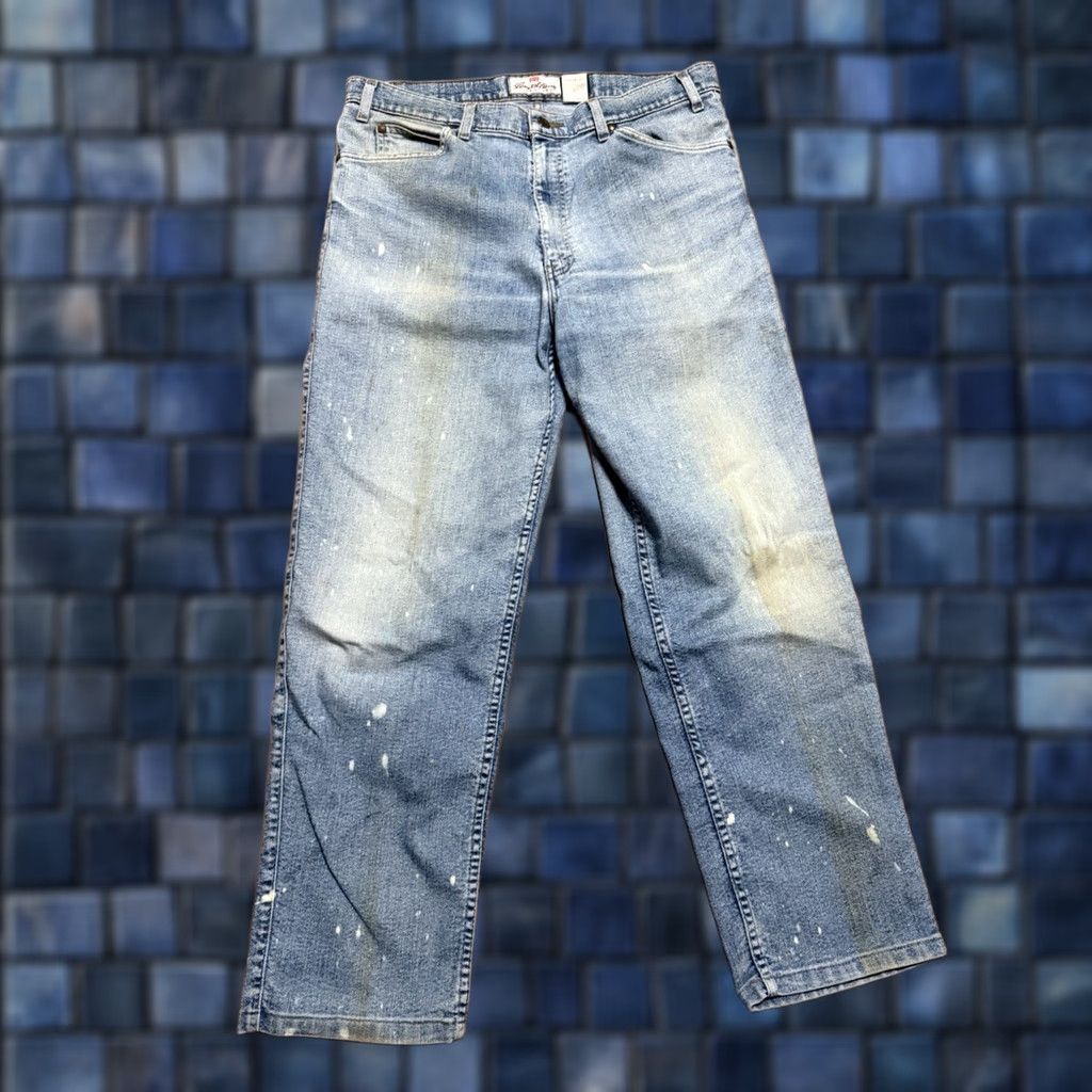 Levi's VINTAGE Levi's 505 Jeans Orange Tab Blue Denim Men 34x28 FADED Straight 80s 90s USA" Size US 34 / EU 50 - 1 Thumbnail