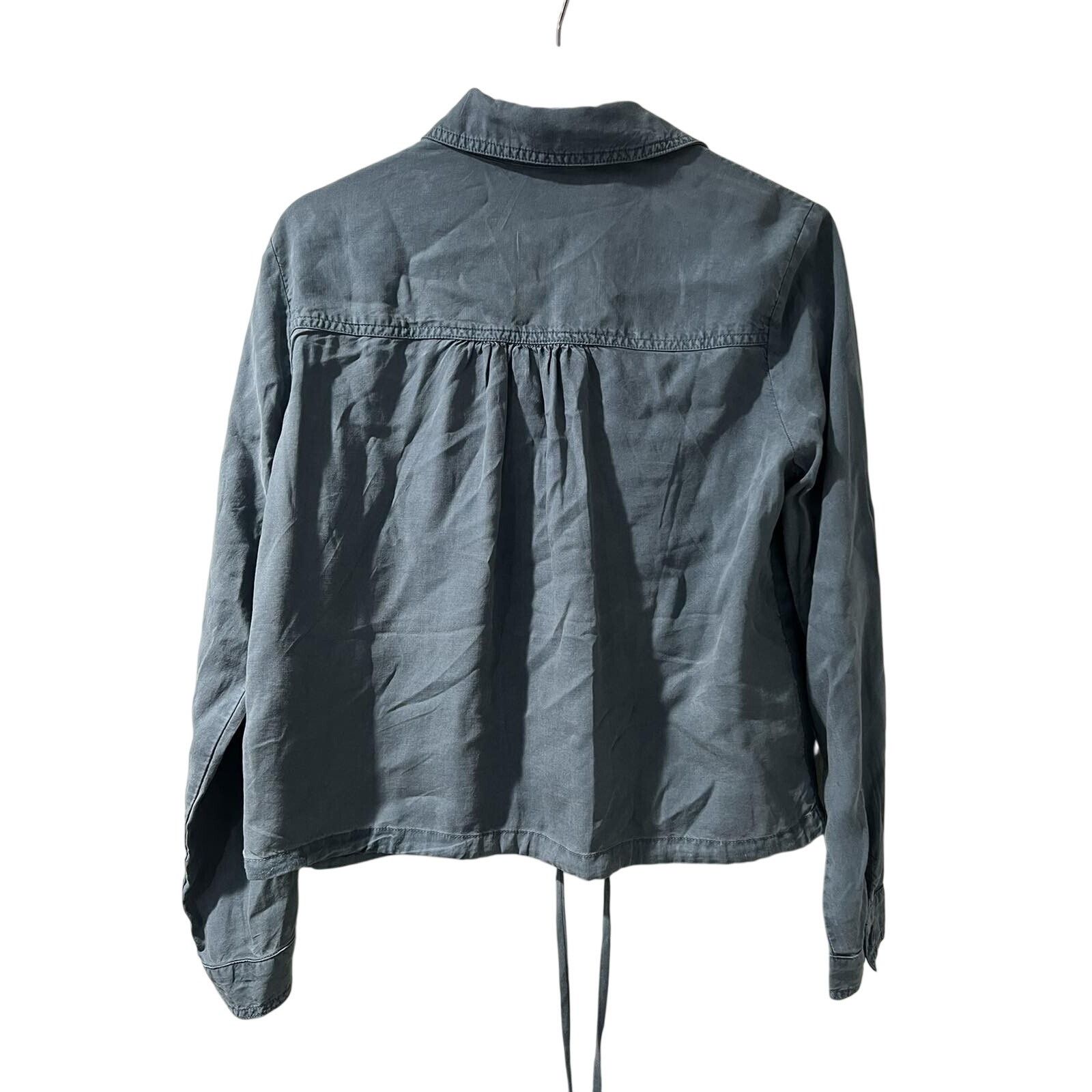 Bella Dahl Bella Dahl Utility Shirt Jacket S Green Button Front A001598 Size S / US 4 / IT 40 - 2 Thumbnail