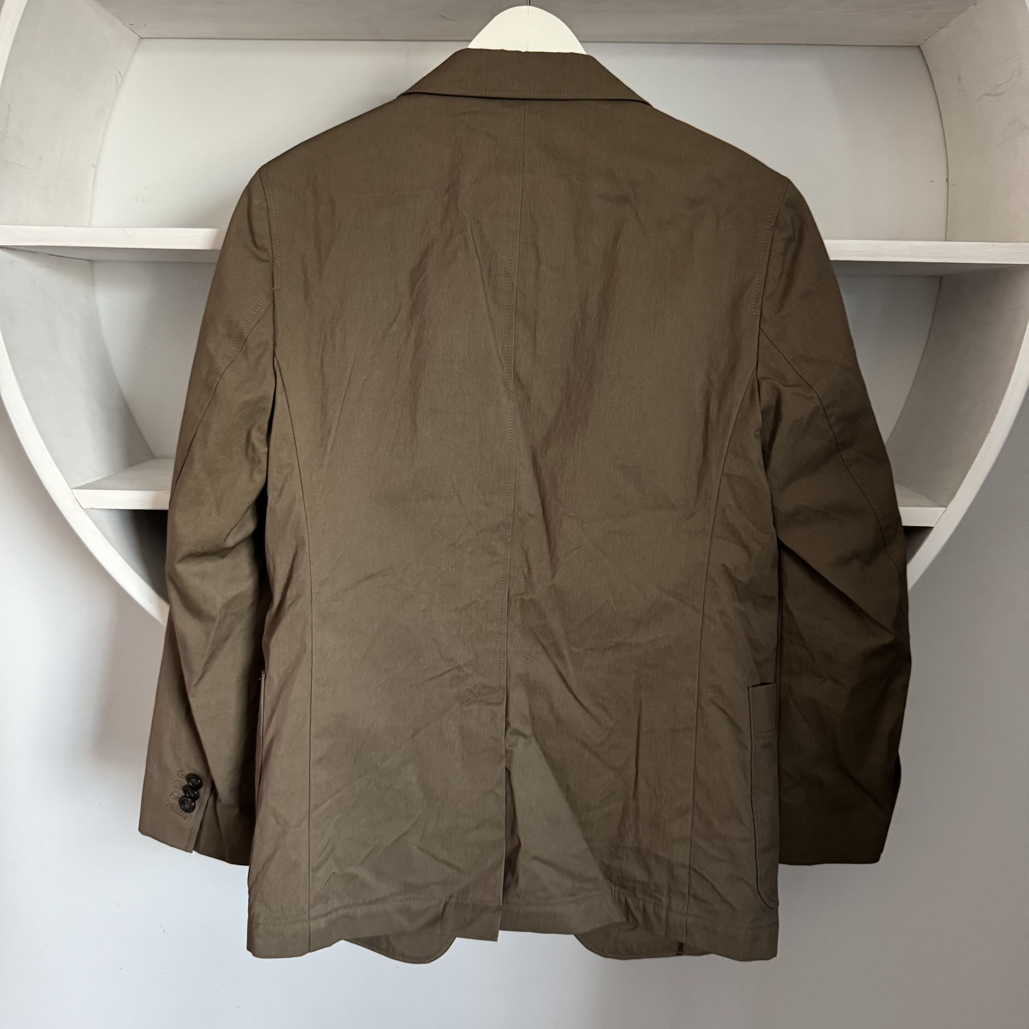 ARKET BESTE 319 Italy Cotton Nylon Twill Brown Blazer Jacket