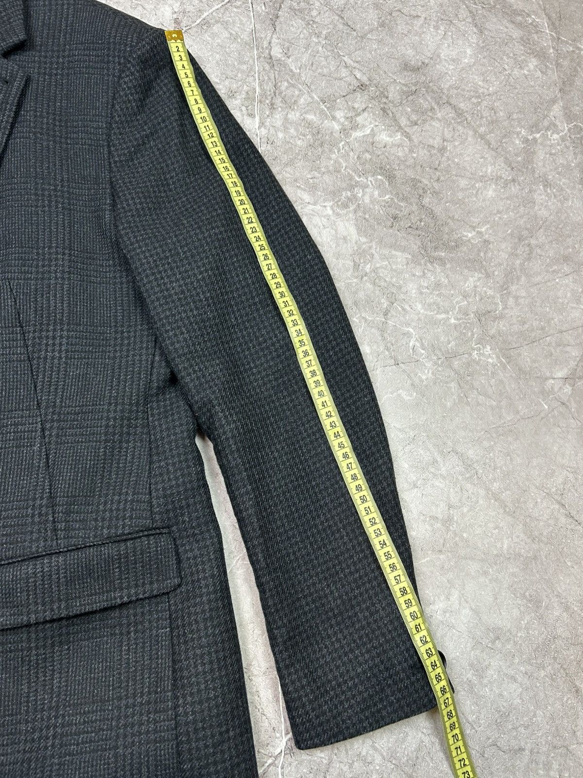 Allsaints All Saints Forty Two Wool Blazer Mens L Coat Leather Trim Size US L / EU 52-54 / 3 - 16 Thumbnail