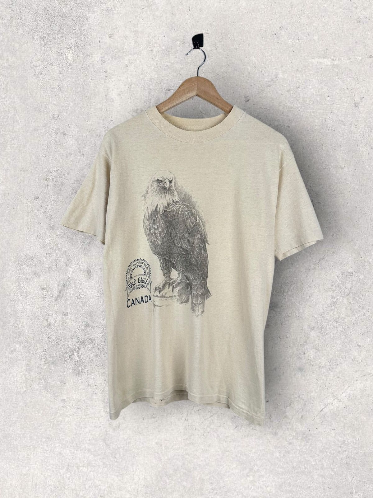Band Tees 90s Vintage Canada Eagle Box Logo Tee Made in Usa Size US M / EU 48-50 / 2 - 1 Thumbnail