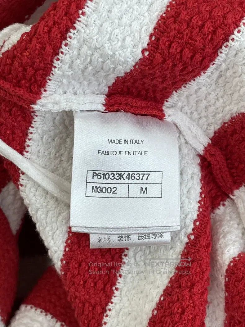Chanel Chanel 19P Red Double C Striped Knitted Short Sleeve Size M / US 6-8 / IT 42-44 - 6 Thumbnail