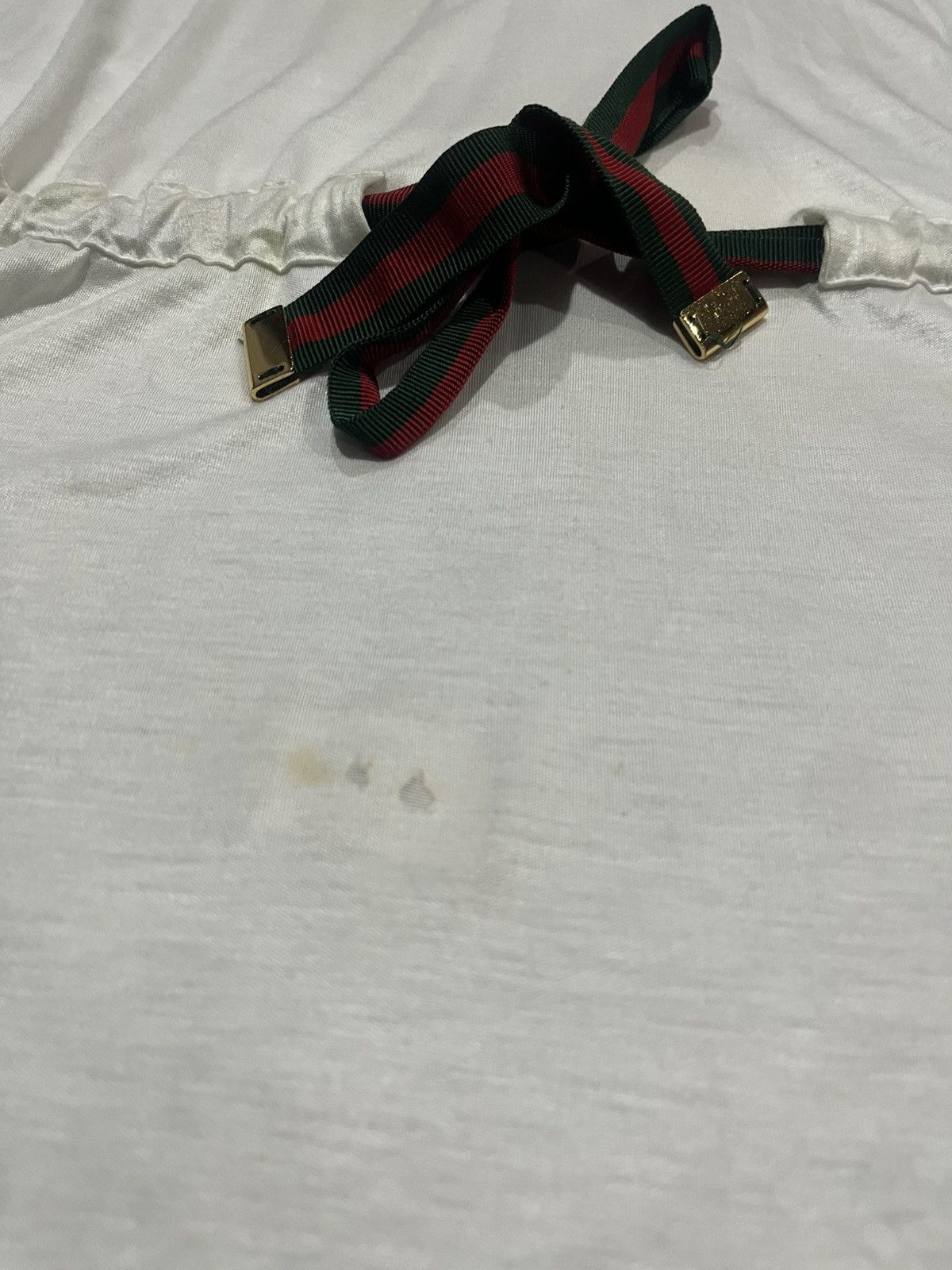 Gucci Gucci White Modal Web Belt Top L Size L / US 10 / IT 46 - 3 Thumbnail