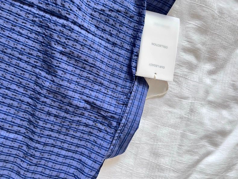 Our Legacy our legacy 25SS puff yarn blue plaid shirt 2504-Nextarrow Size US S / EU 44-46 / 1 - 3 Thumbnail
