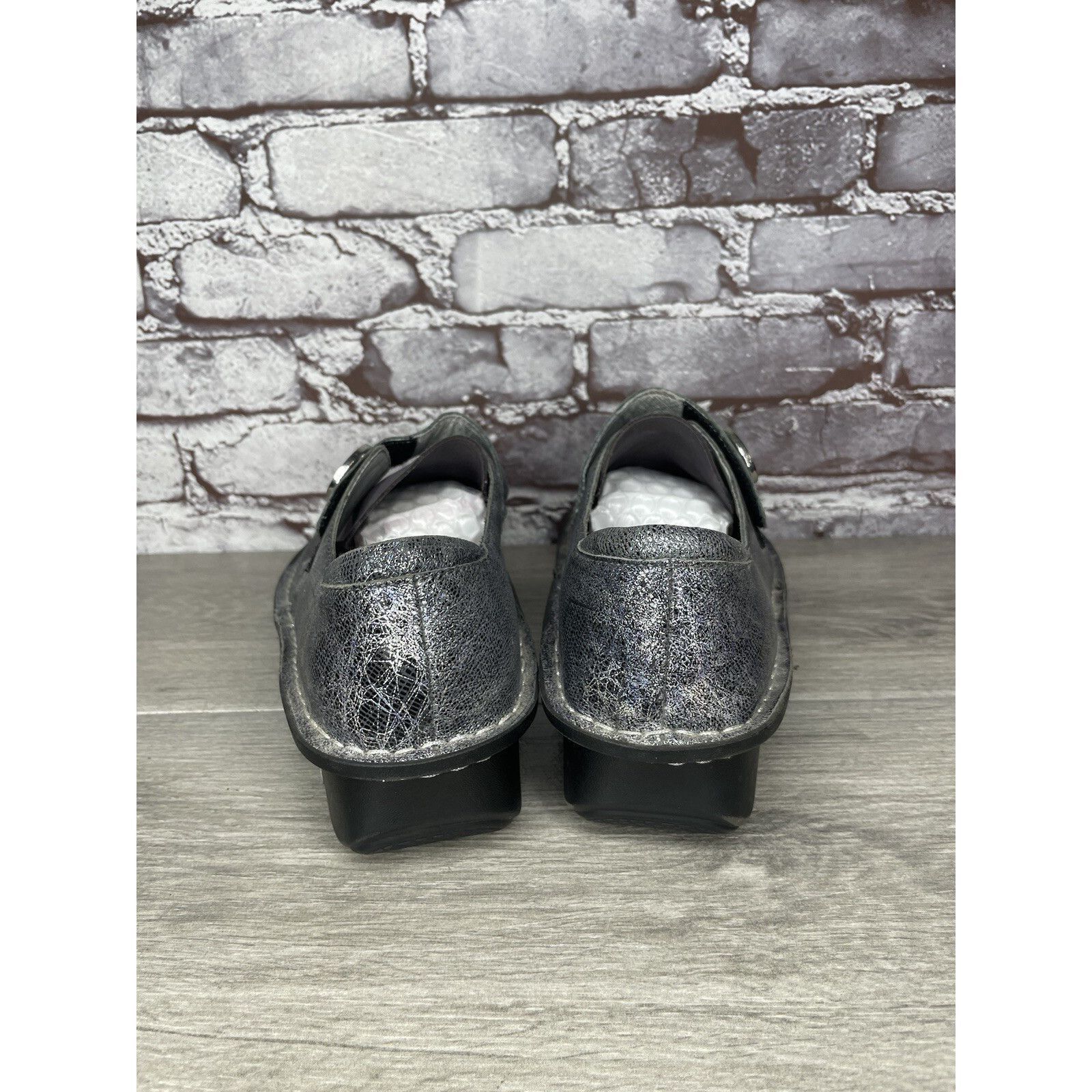 Allegri Alegria DEN-735 MOON SHADOW Gray Leather Shoes Slip-On Clogs Size US 9 / IT 39 - 5 Thumbnail