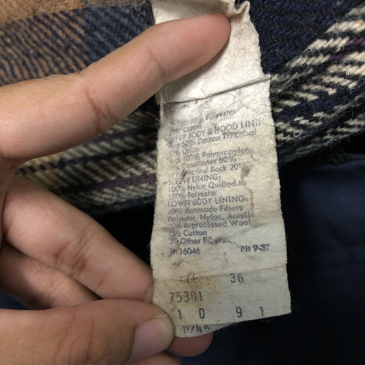 Vintage 🔥VINTAGE CHORE WORKER DUCK CANVAS SEARS USA BLANKET TARTAN Size US M / EU 48-50 / 2 - 24 Thumbnail