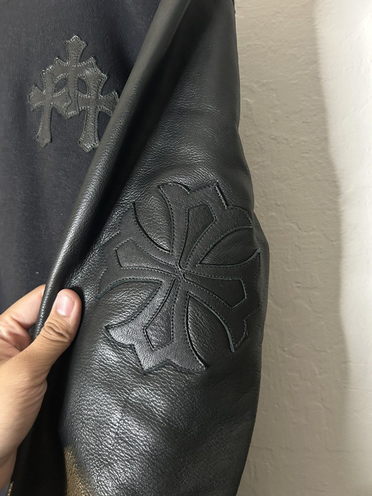 Chrome Hearts Chrome Hearts Triple Cross Leather Patch Sweater Size US L / EU 52-54 / 3 - 6 Thumbnail
