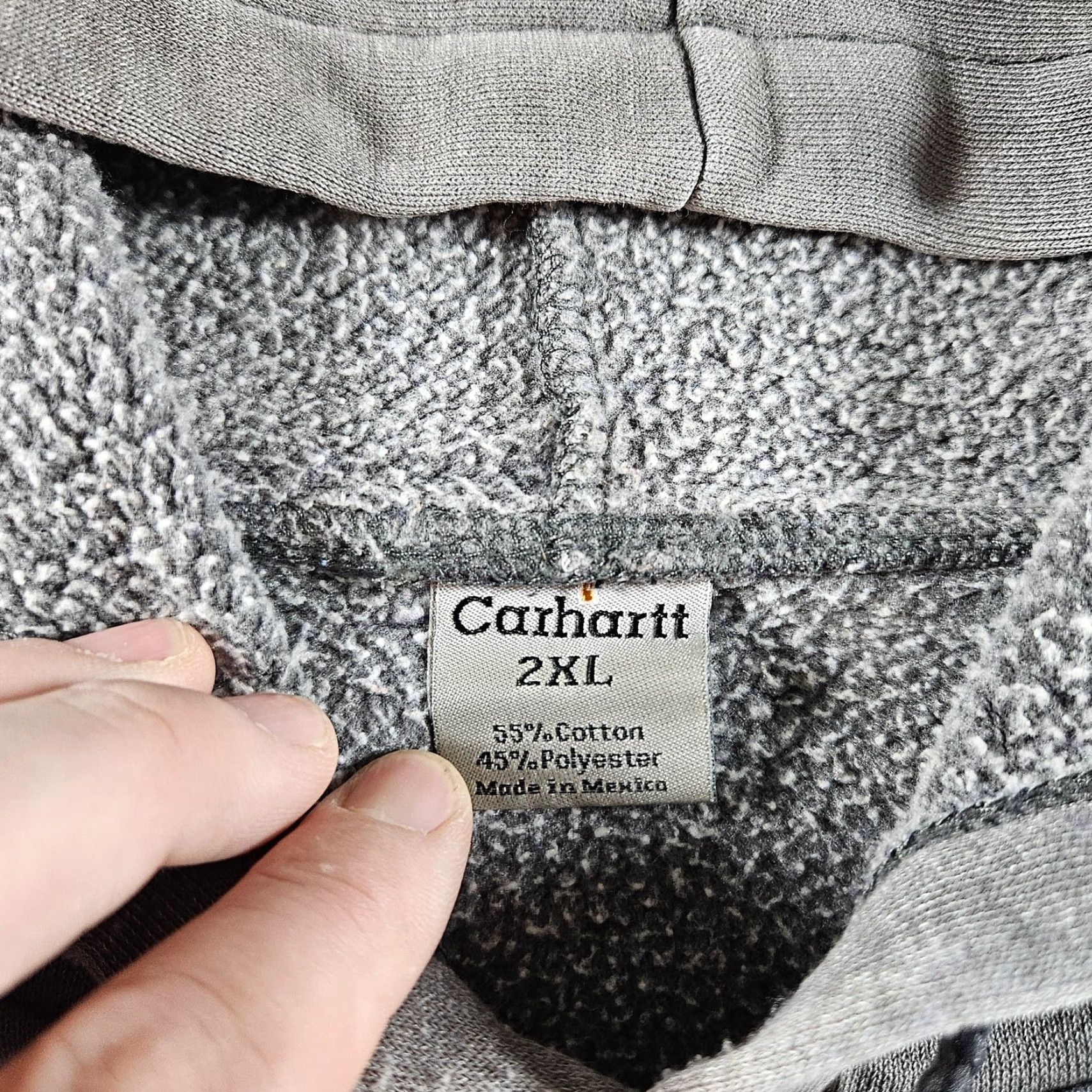 Carhartt Carhartt Hoodie Mens 2XL Gray Fleece Pullover Workwear Kangaroo Pocket Thrashed Size US XXL / EU 58 / 5 - 7 Thumbnail