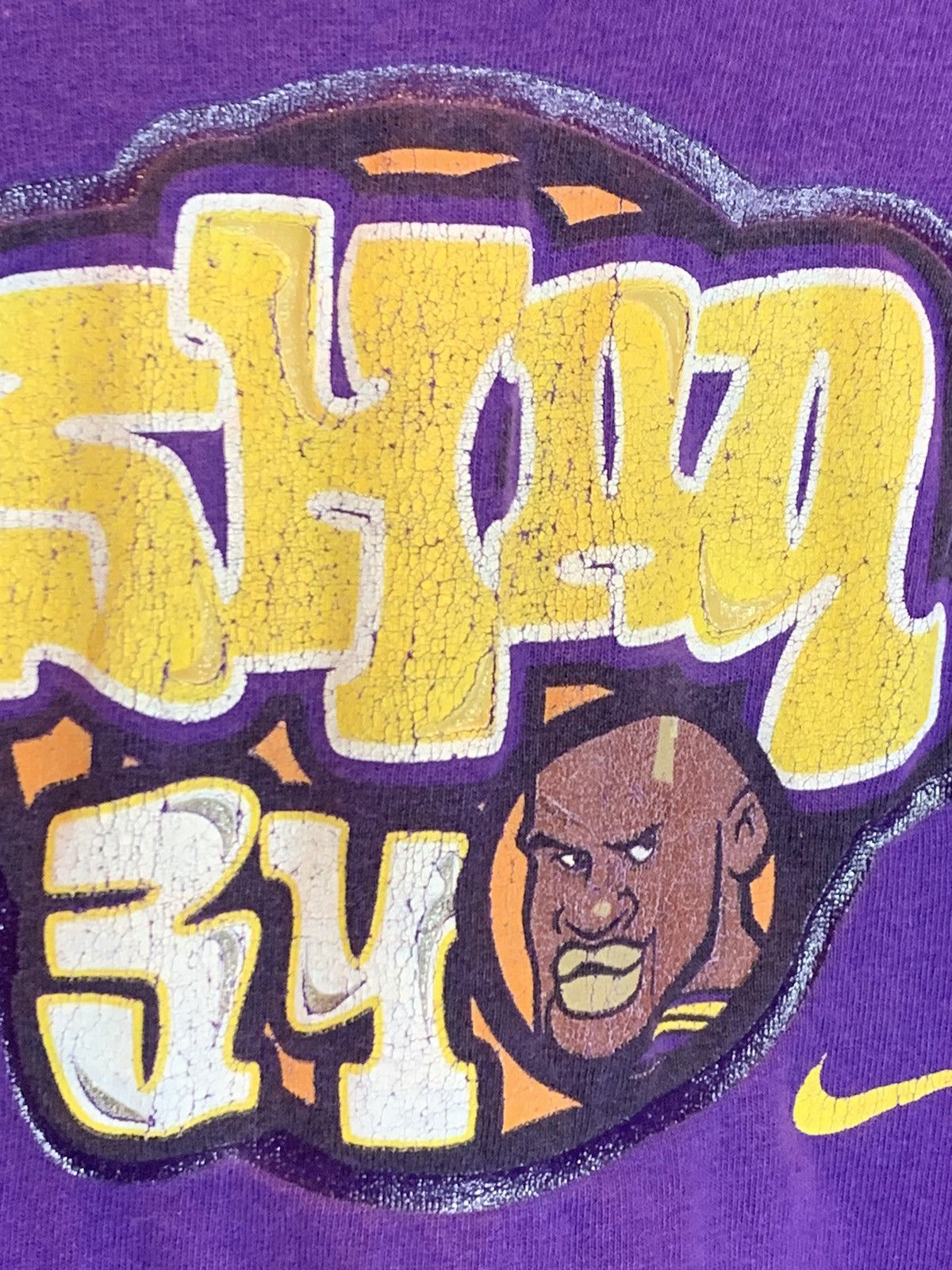 Nike *RARE* Vintage Shaq Nike Shaquille O’Neal LA Lakers T-Shirt Size US L / EU 52-54 / 3 - 5 Thumbnail