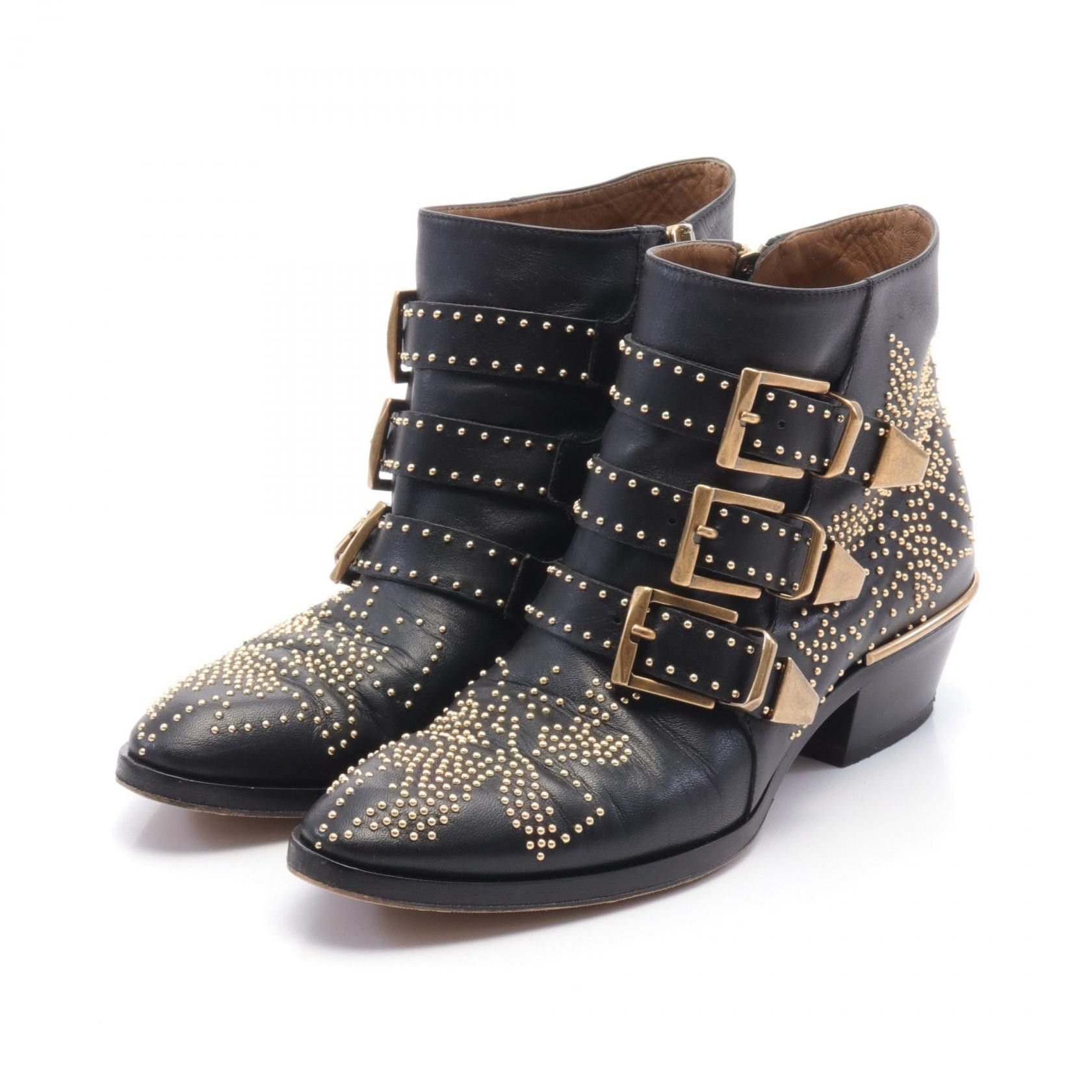 Chloe Chloe Chloe A8Y 003 56I Leather Boots Leather Shoes A8Y 003 56I Size ONE SIZE - 1 Thumbnail