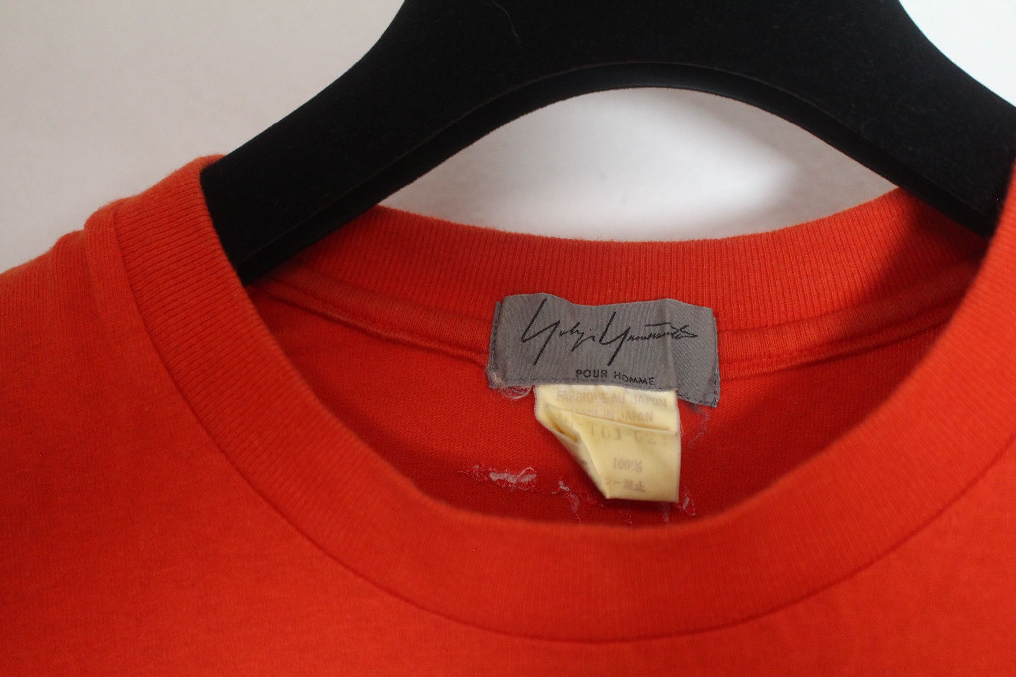 Yohji Yamamoto Plain Orange T-Shirt with Yohji Embroided on the back Size US S / EU 44-46 / 1 - 3 Thumbnail