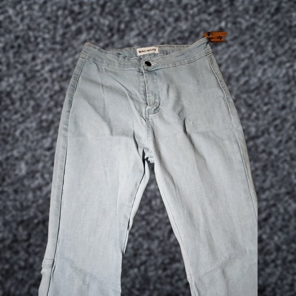 Vintage Maij Wsry Jeans Womens Sz 30 Medium Blue Flared Distred Stretch 5-Pocket Denim 90s Style Mens Womens Girls? Size 32" / US 10 / IT 46 - 1 Thumbnail