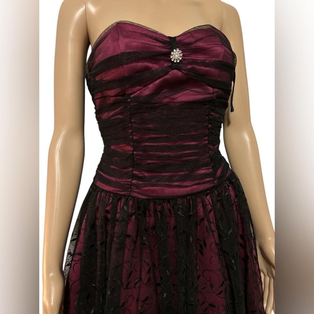 Designer Elegant Black and Purple Women's Dress Size S / US 4 / IT 40 - 3 Thumbnail