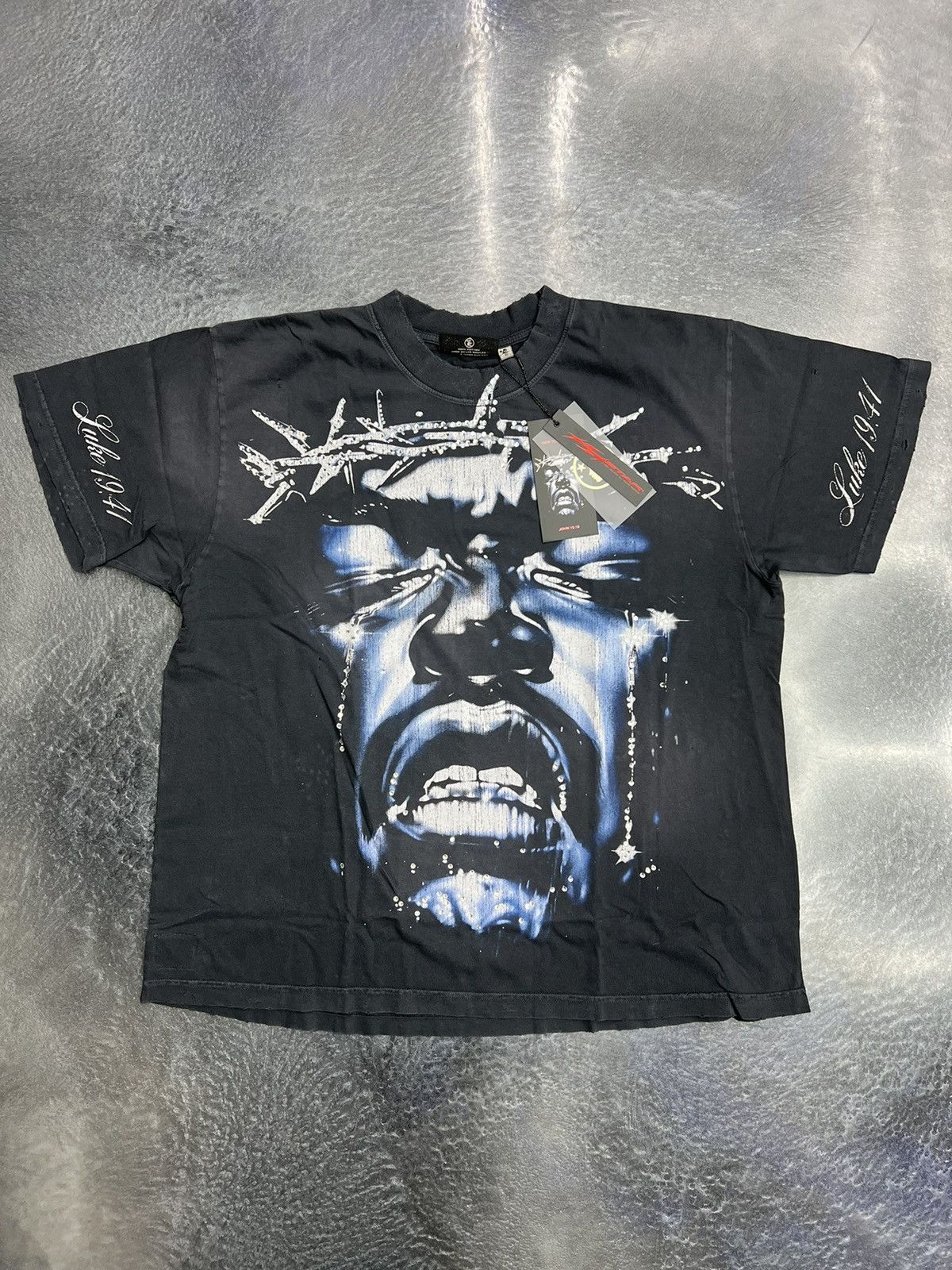 HELLSTAR Hellstar Jesus Wept T-Shirt Size US XL / EU 56 / 4 - 1 Thumbnail