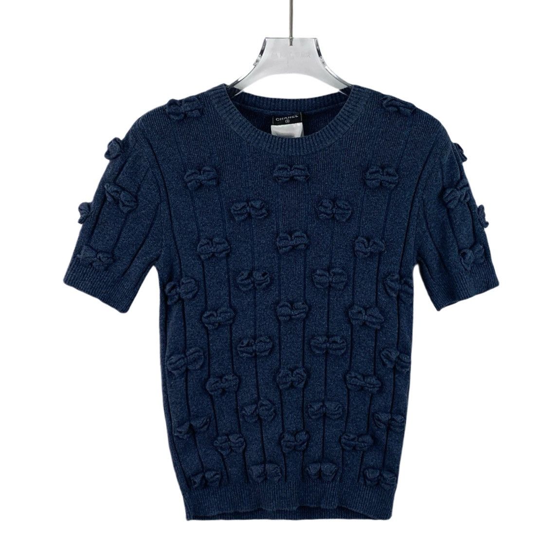 Chanel Chanel navy blue three-dimensional bow embellished jumper Size XS / US 0-2 / IT 36-38 - 1 Thumbnail