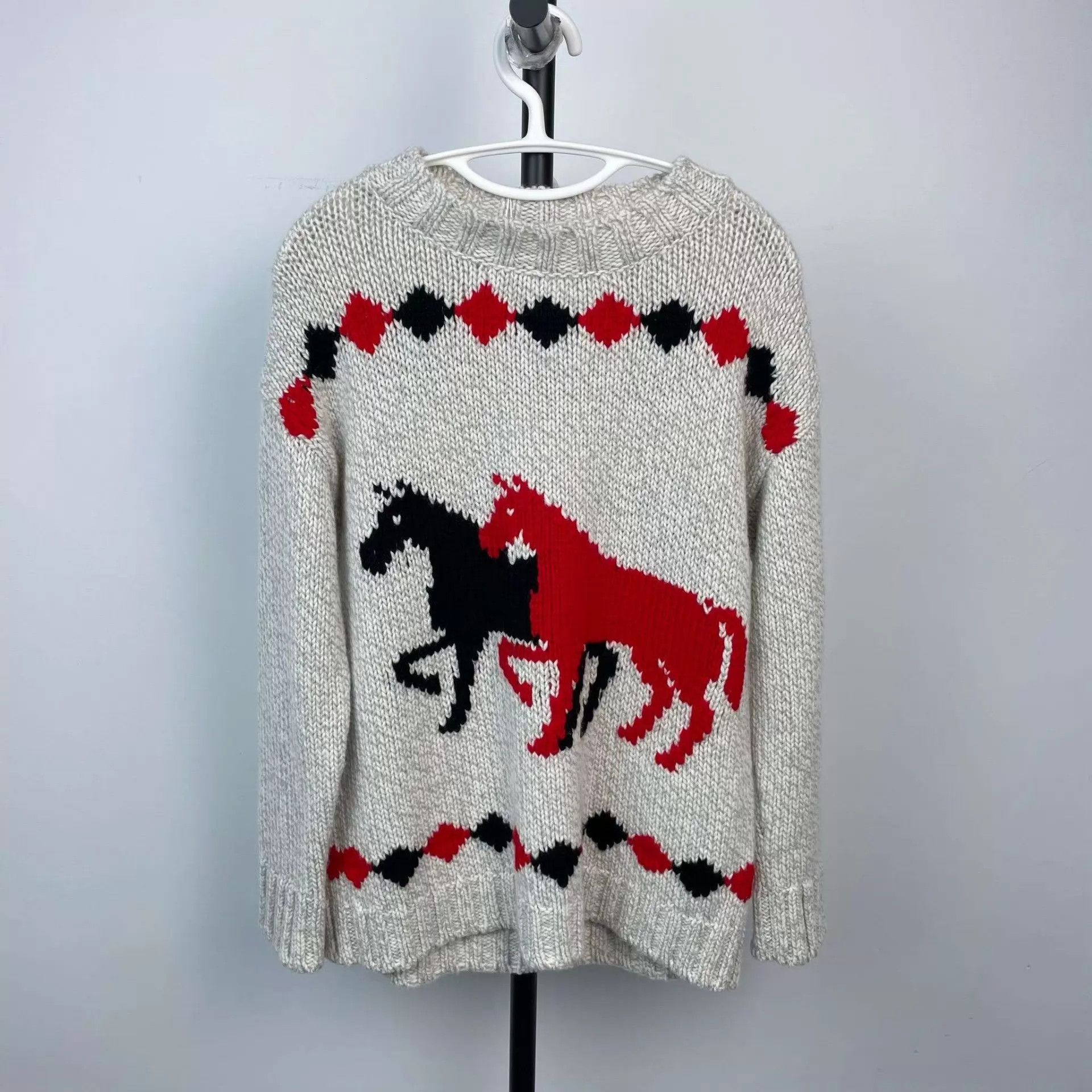 Dior Dior 95 Wool Animal Logo Sweater Light Gray FR 36 Size XS / US 0-2 / IT 36-38 - 1 Thumbnail