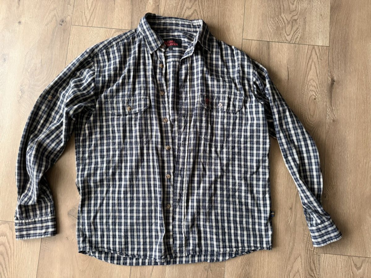 Fjallraven Fjällräven Plaid Flannel Shirt Blue White Check Long Sleeve Size US L / EU 52-54 / 3 - 1 Thumbnail