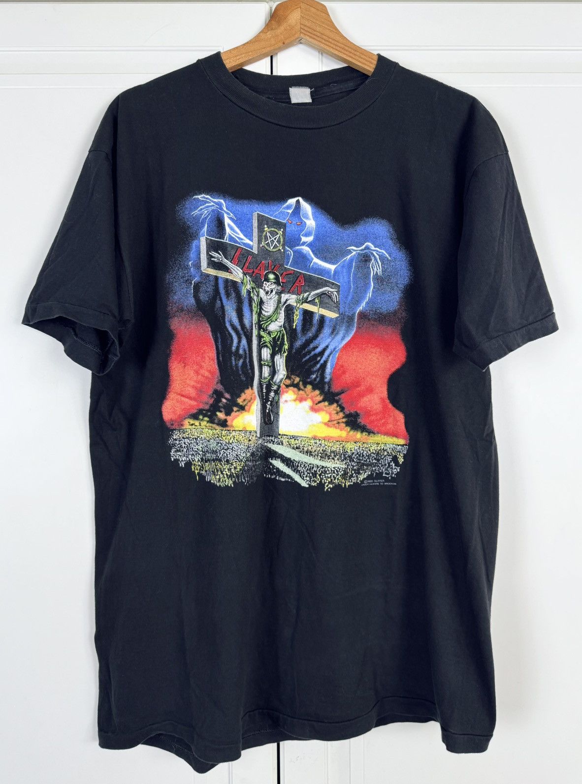Vintage Slayer European Campaign 1990 Size US XL / EU 56 / 4 - 1 Thumbnail