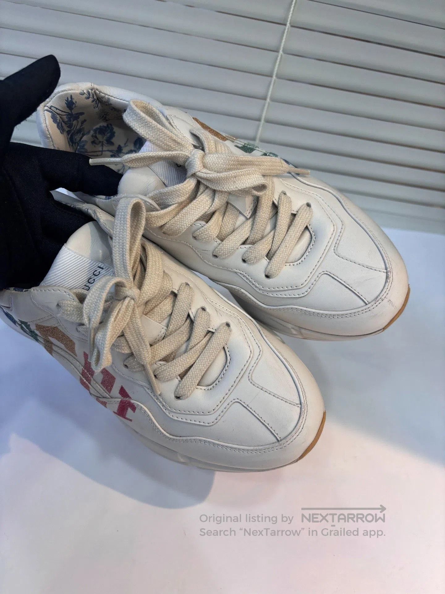 Gucci Gucci Classic Rainbow Logo Dad Shoes. Size US 5 / IT 35 - 4 Thumbnail
