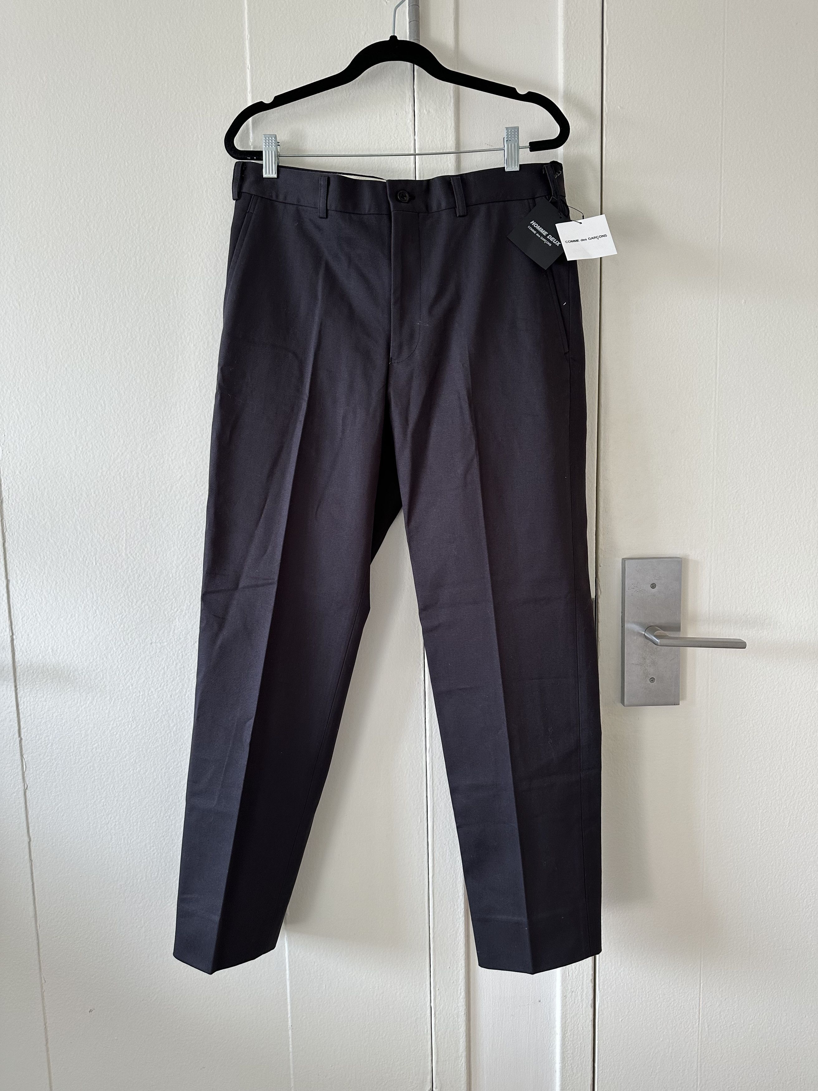 image of Comme Des Garcons x Comme Des Garcons Homme Deux Pleated Trousers in Black, Men's (Size 32)