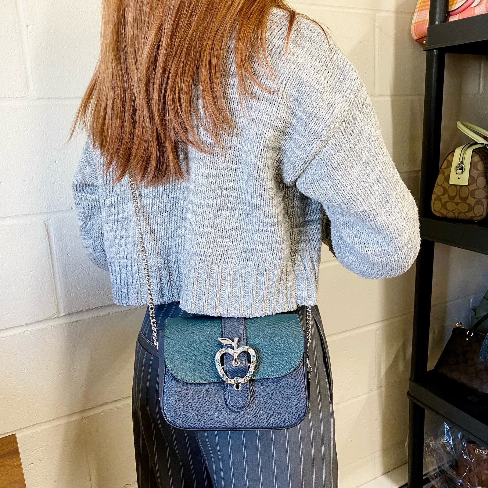 image of Coach C6797 Gemma Crossbody With Apple Buckle Forest in Green, Women's