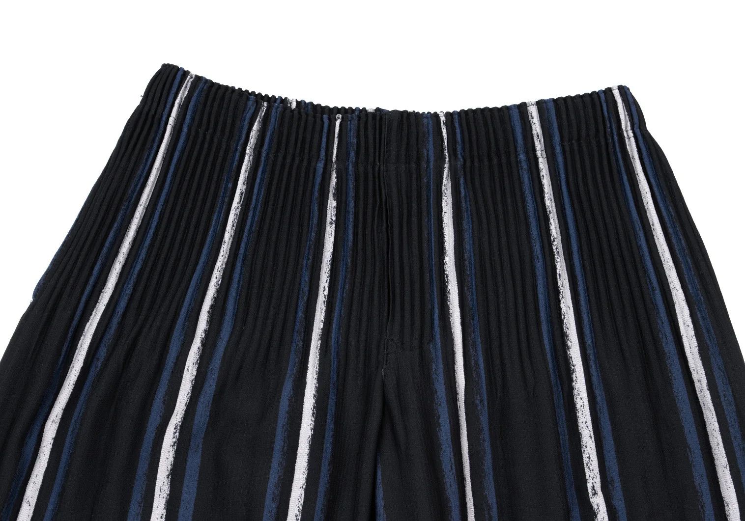 Issey Miyake Pleated Stripe Trousers in Navy Blue and Other Colors Size US 36 / EU 52 - 2 Thumbnail