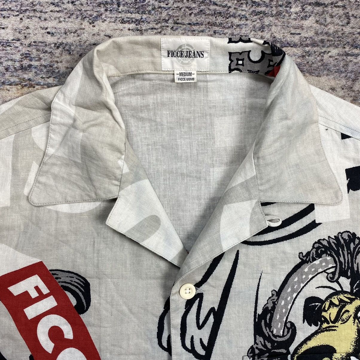 Japanese Brand × Yoshiyuki Konishi archive ficce jeans 1999 all over print button shirt Size US M / EU 48-50 / 2 - 4 Thumbnail