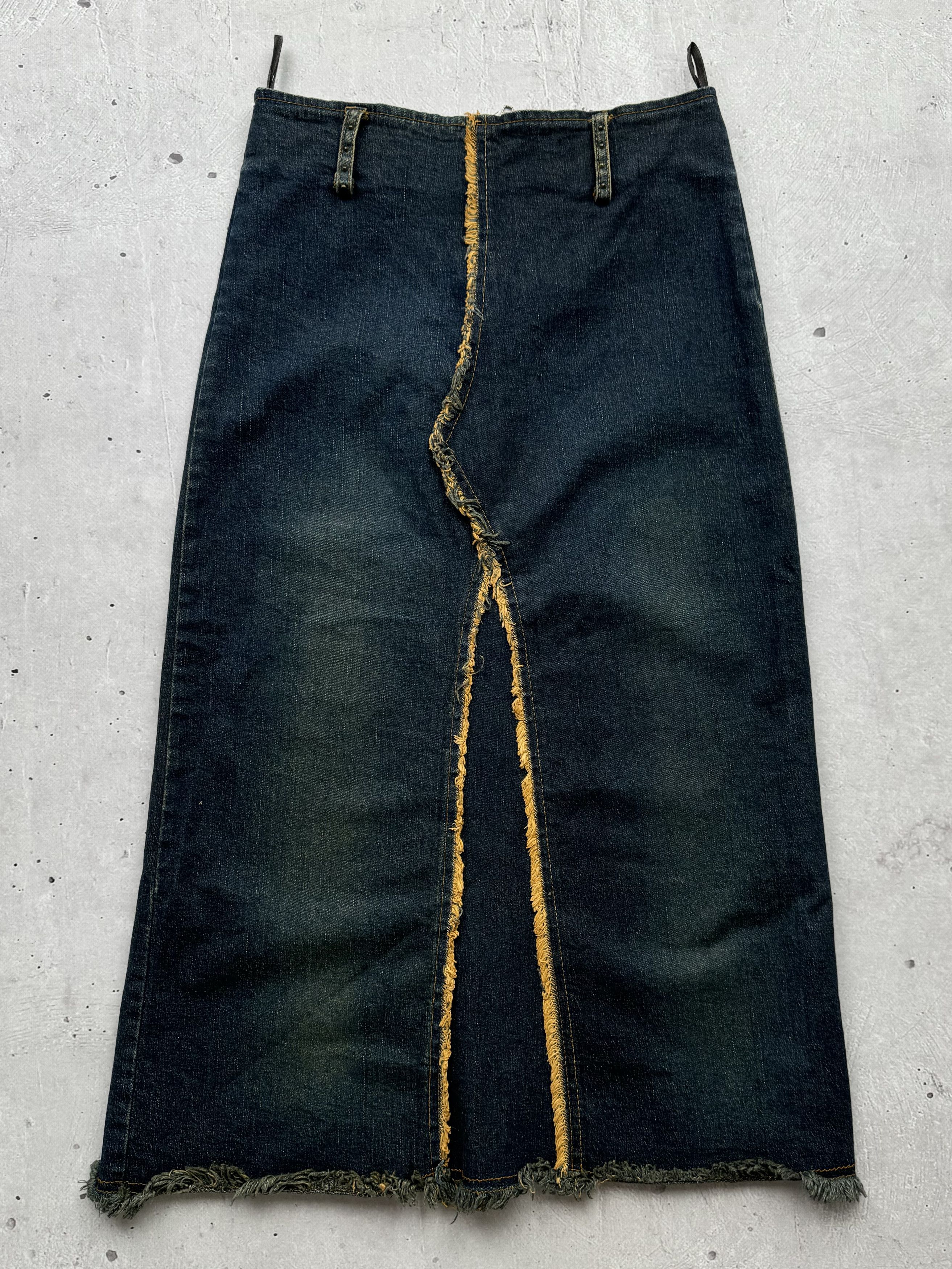 Other Vintage Amazing Denim Maxi Skirt Size 25" / US 0 / IT 36 - 6 Thumbnail