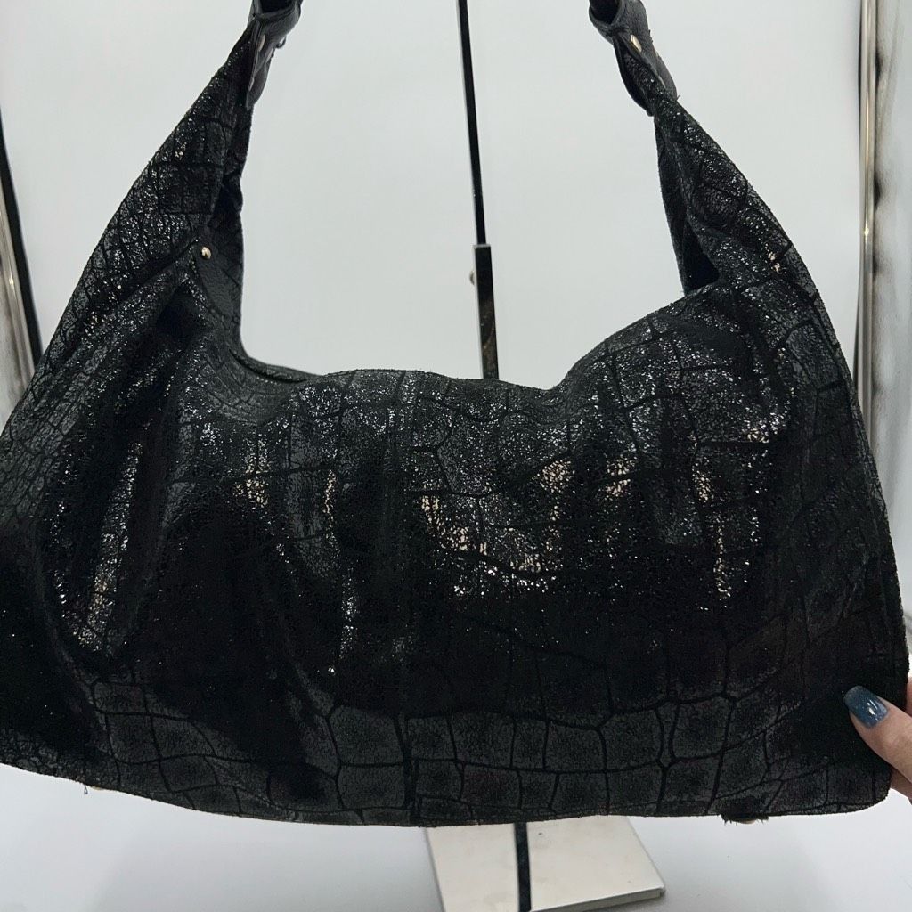 Other Lola Bernard Shimmer Croco Embossed Soft Leather Slouch Bag Size ONE SIZE - 3 Thumbnail