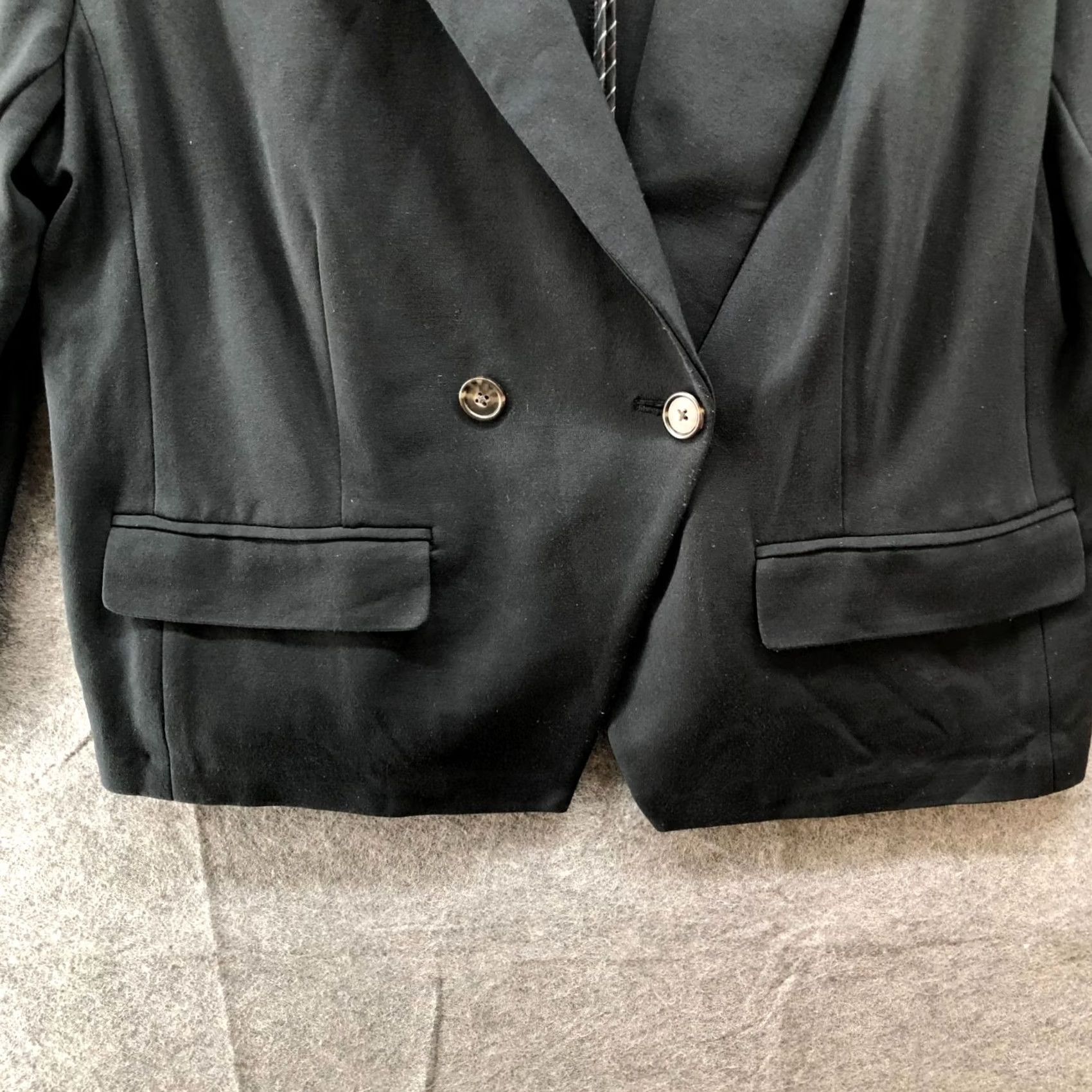 J.Crew VINTAGE? No. J.CREW Devon Blazer In Ponte Womens 20 Black Double Breasted Career Blazer Shirt? Size 3XL / US 20-22 - 6 Thumbnail