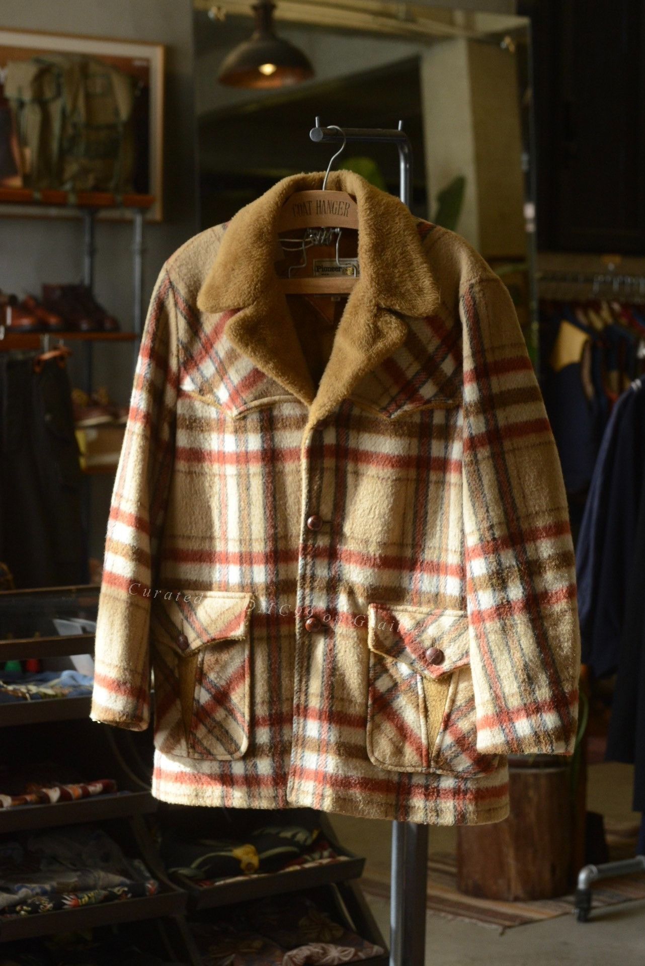 Rockmount Ranch Wear Pioneer Wear 1980s Shearling Plaid Coat Size US XS / EU 42 / 0 - 1 Thumbnail