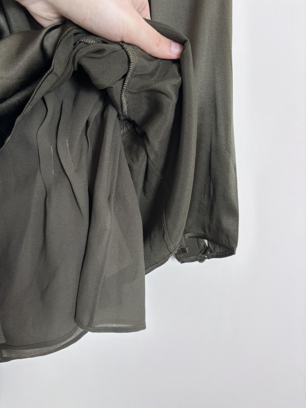 Burberry Burberry London Women’s Khaki Long Sleeve Blouse Top Size XS / US 0-2 / IT 36-38 - 15 Thumbnail