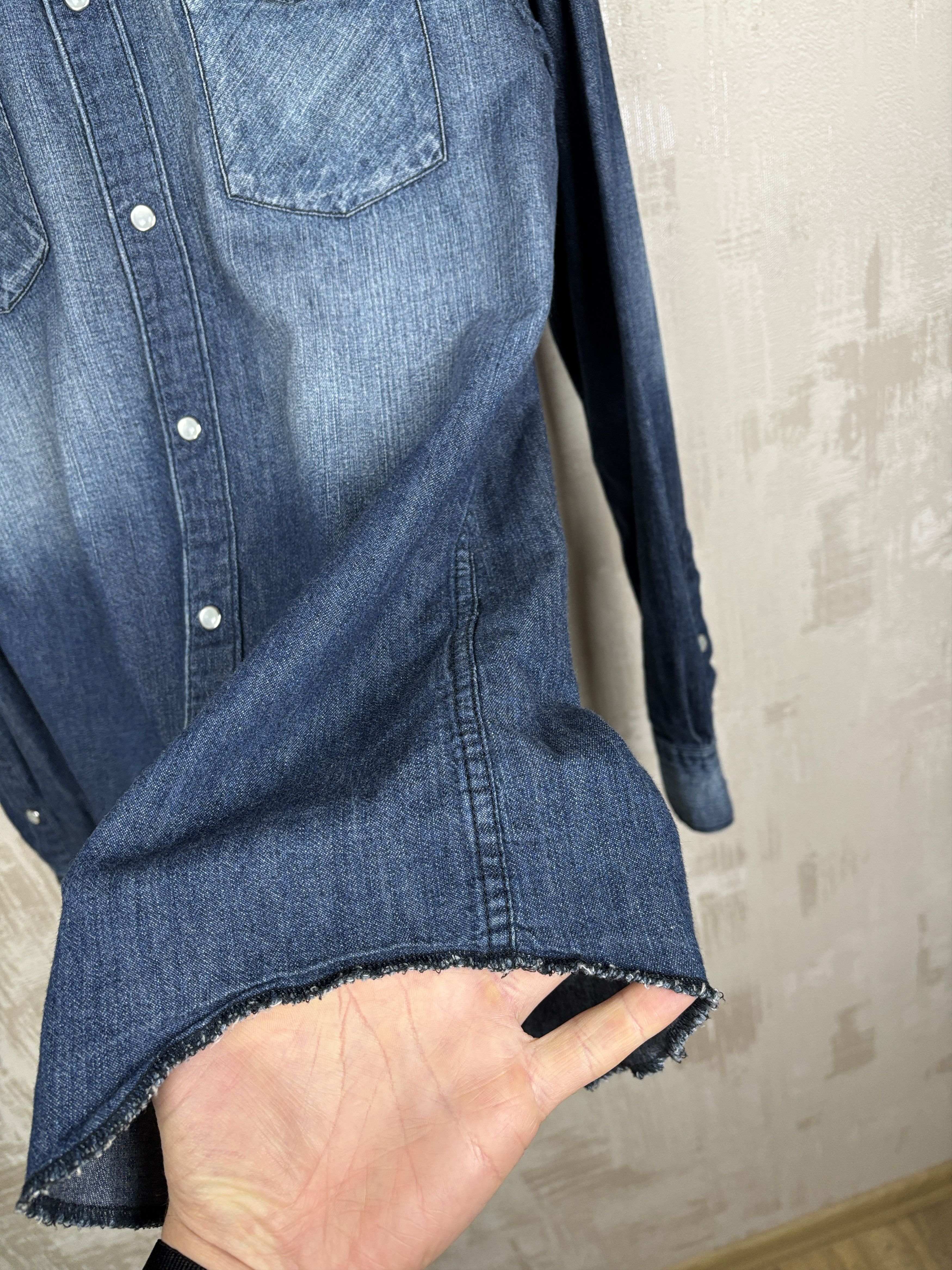 Acne Studios Acne Texas AW11 Pearl Snap Button Denim Long Sleeve Shirt Size US M / EU 48-50 / 2 - 12 Thumbnail