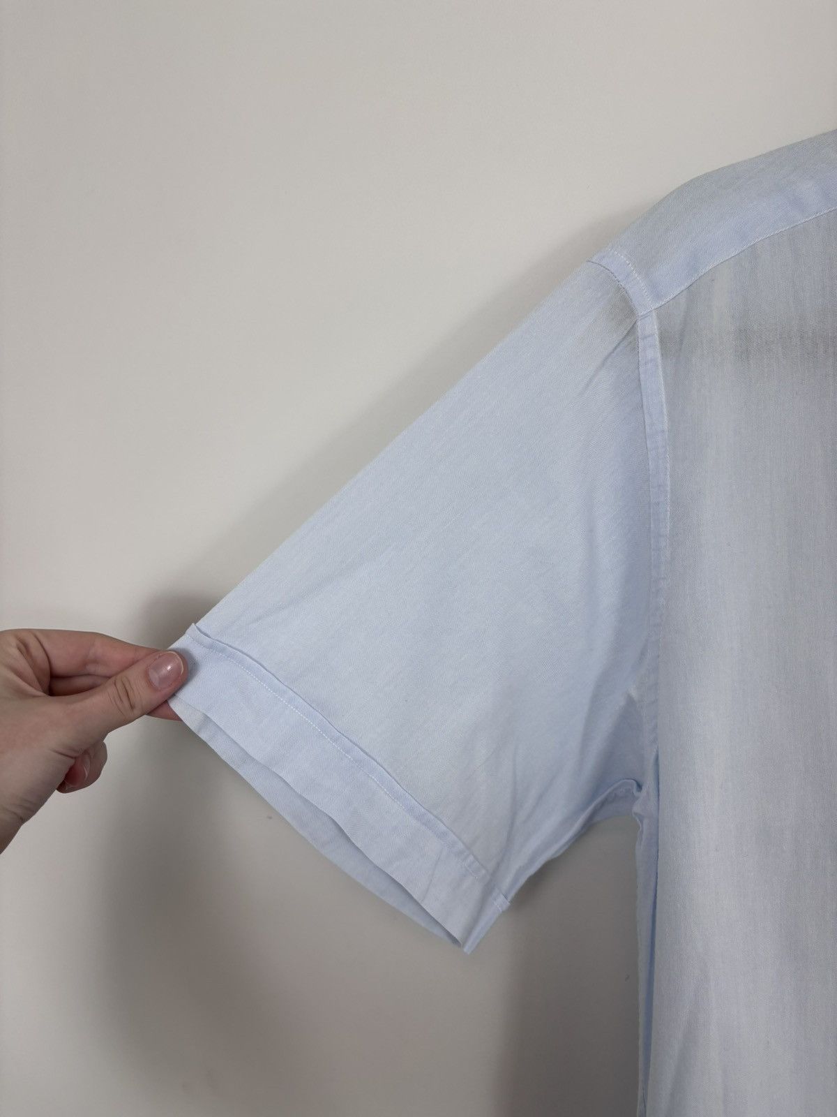 Aquascutum Vintage Aquascutum Men’s Light Blue Short Sleeve Shirt Size US M / EU 48-50 / 2 - 6 Thumbnail