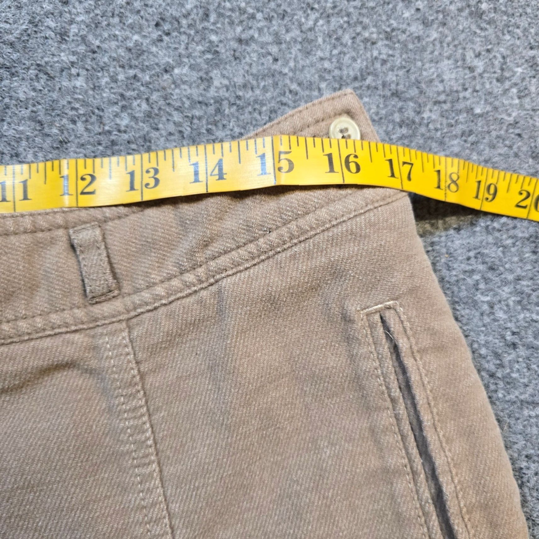 J. Jill VINTAGE J Jill Pants Womens 14 Beige Corduroy Velour Straight Leg Pockets 90s Cleaned Size 36" / US 14 / IT 50 - 6 Thumbnail