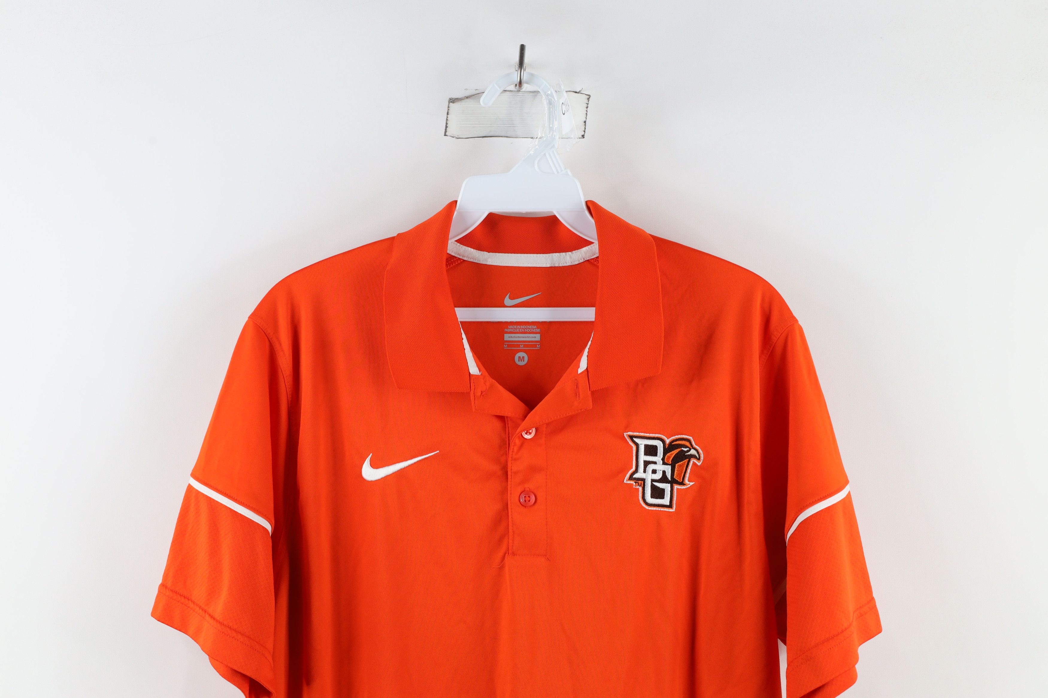 Nike × Vintage Nike Bowling Green State University Football Polo Orange Size US M / EU 48-50 / 2 - 2 Thumbnail